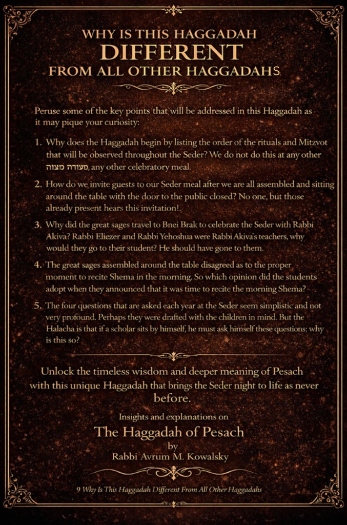 The Haggadah Of Pesach By Rabbi Avrum M Kowalsky 