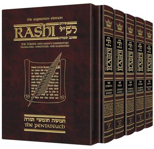 [9781578193301] Rashi Commentary On Chumash | Student Size | 5 Volume Slipcased Set | Sapirstein Edition | ArtScroll