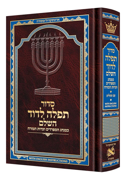 Siddur Tefillah LeDavid: Hebrew-Only: Mid Size – Sephardic/Edot HaMizrach - with Hebrew Instructions (Mid Size - Hebrew Instructions)