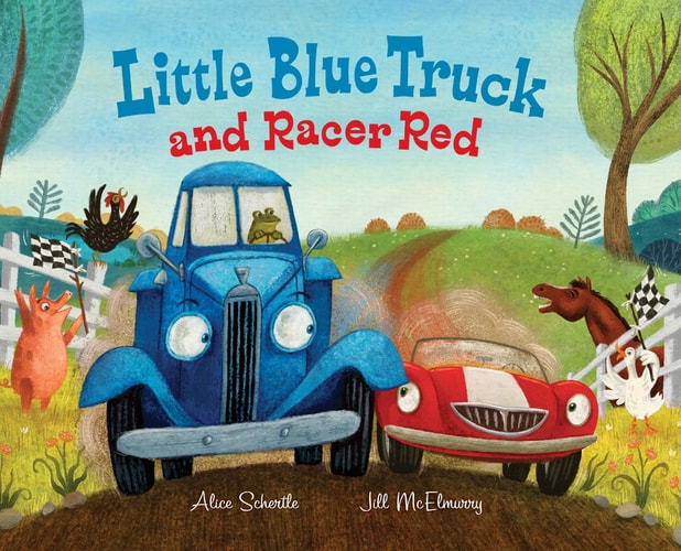 [9780063387843] Little Blue Truck and Racer Red
