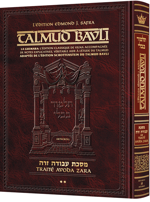 Avodah Zarah – partie 2 | Édition française du Talmud | Grand format