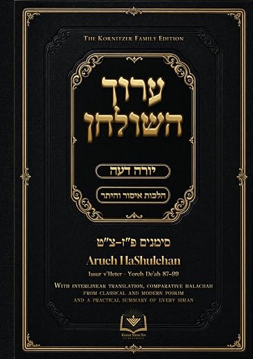 Aruch HaShulchan: Hilchos Issur v'Heter |  Volume 1 - Yoreh De'ah, Simanim 87-99