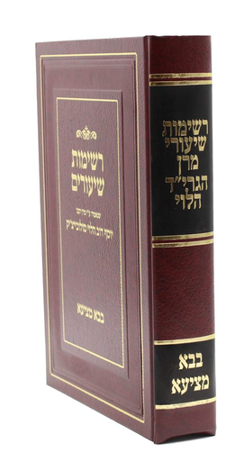 [6242] בבא מציעא | רשימות שיעורים | הרב סולוביצ'יק