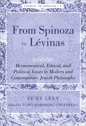 [9781433106972] From Spinoza to Lévinas: Hermeneutical, Ethical, and Political Issues in Modern and Contemporary Jewish Philosophy- Edited by Yudit Kornberg Greenberg (Studies in Judaism)