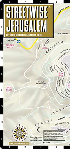 [9782067230125] Streetwise Jerusalem Map - Laminated City Center Street Map of Jerusalem, Israel (Michelin Streetwise Maps)