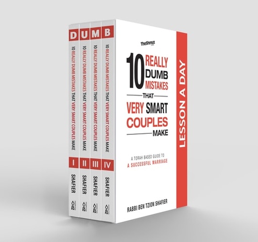 [9781680258028] 10 Really Dumb Mistakes - A Lesson a Day | 4 Volume Set | A Torah based guide to a successful marriage