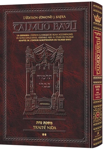 [9781422623381] Niddah Partie 2 (40a-73a) | Édition française du Talmud | Grand Format 