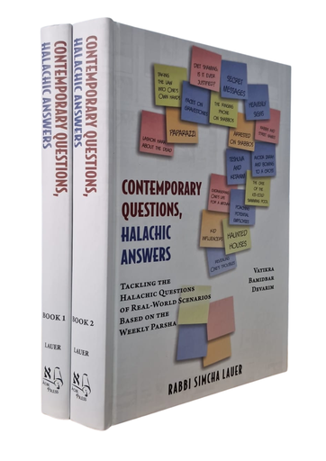 [9781962522410] Contemporary Questions, Halachic Answers | Tackling The Halachic Questions Of Real World Scenarios Based On The Weekly Parsha | 2 Volume Set