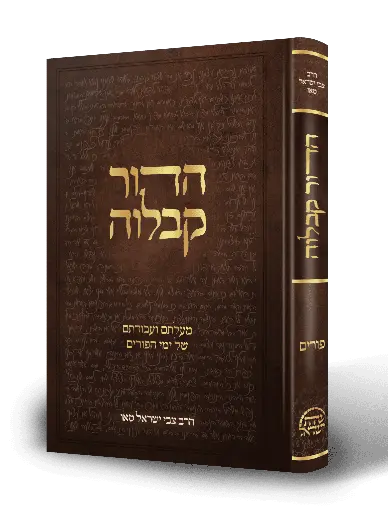 [153205290162] הדור קבלוה | מעלתם ועבודתם של ימי הפורים