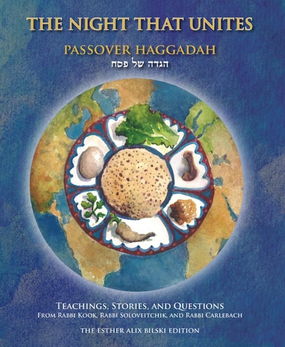 [9789655241990] The Night That Unites Passover Haggadah: Teachings, Stories, and Questions from Rabbi Kook, Rabbi Soloveitchik, and Rabbi Carlebach | Soft Cover Edition 